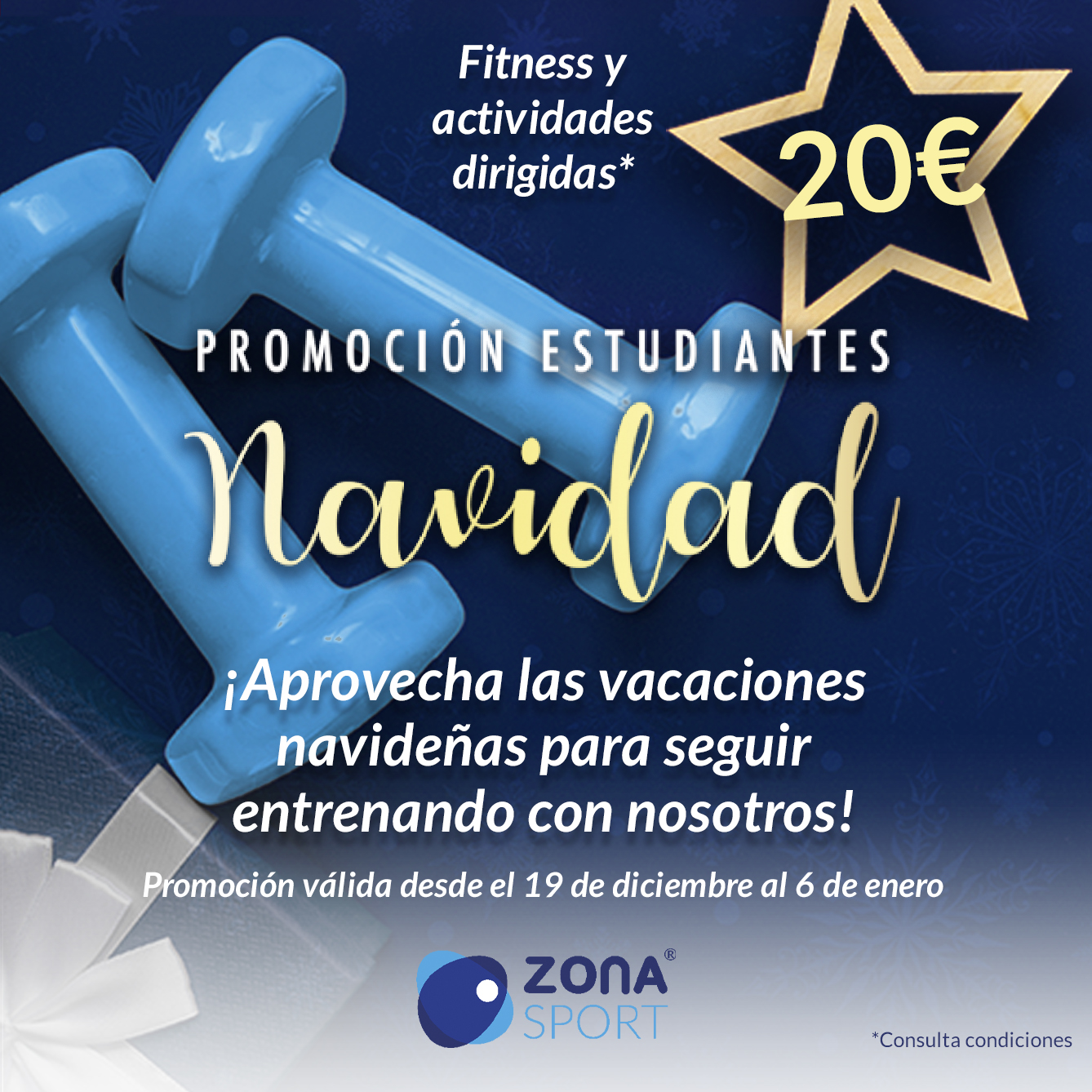 Oferta estudiantes navidad Zona Sport 2025